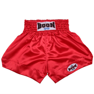 MT01RD Muay Thai Shorts RED PLAIN - BOON Sport